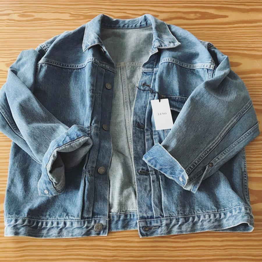 ジャケット・アウター LENO BRENDA BIG TRUCKER JACKET FADE LENO BRENDA BIG TRUCKER JACKET FADE