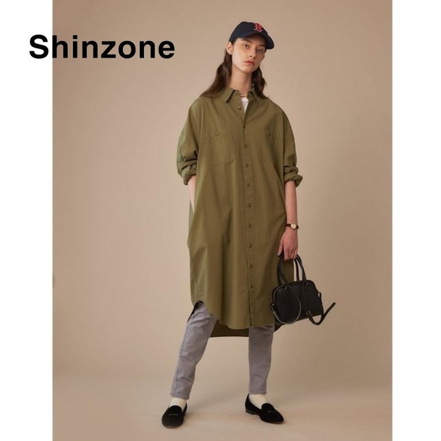 The Shinzone ザ シンゾーン ミリタリーシャツワンピースmilitary Shirt One Piece 21mmsop05 Here 通販 Yahoo ショッピング