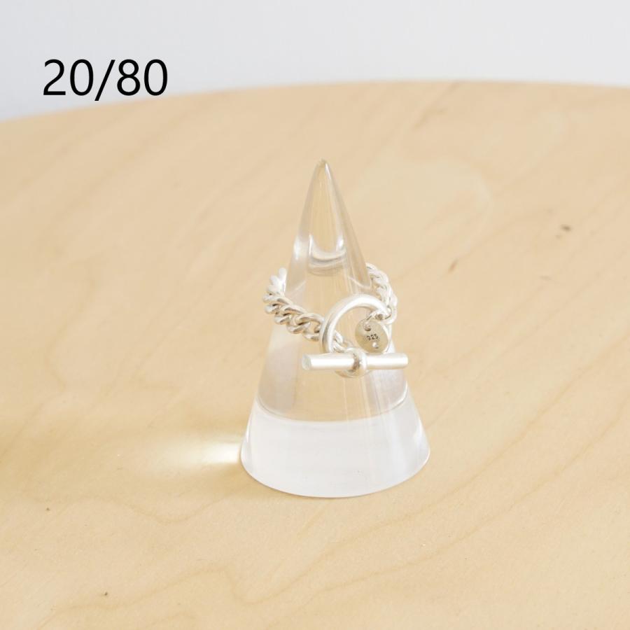 20/80｜トゥエンティーエイティー TWENTY EIGHTY Sterling Silver BAR end Chain Ring 4mm Width/AR028 |  | 02
