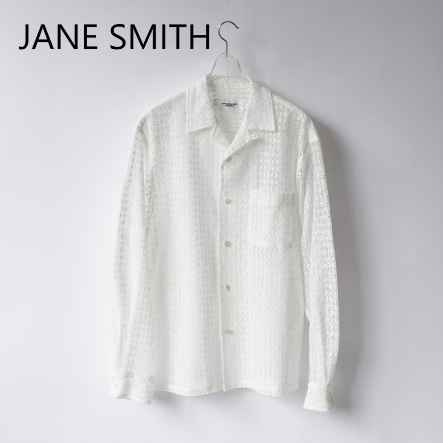 JANE SMITH/ジェーンスミス・Cotton Polyester Lace Open Collar Shirt | 
