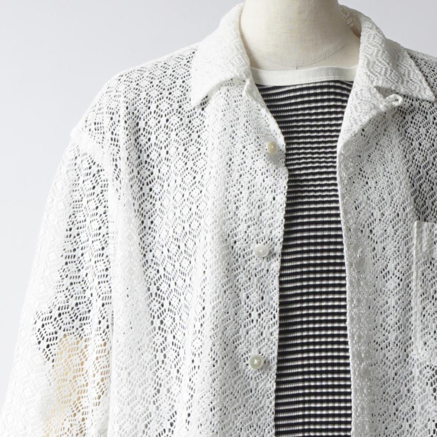 JANE SMITH/ジェーンスミス・Cotton Polyester Lace Open Collar Shirt |  | 03