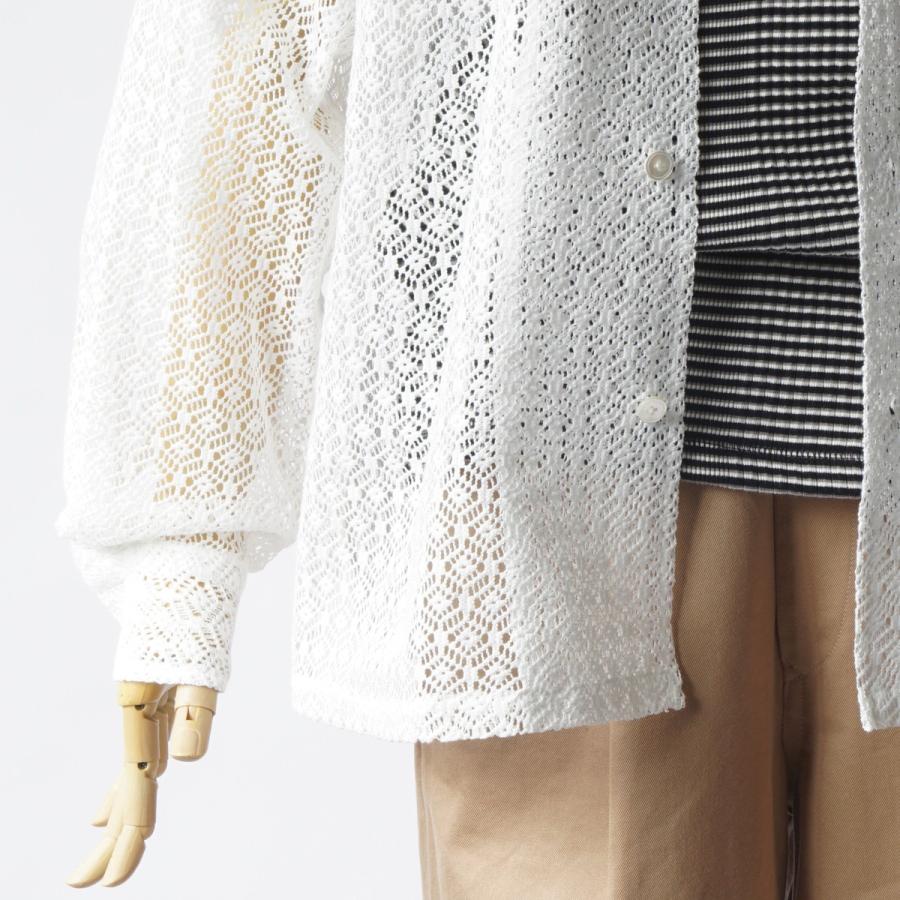 JANE SMITH/ジェーンスミス・Cotton Polyester Lace Open Collar Shirt |  | 04