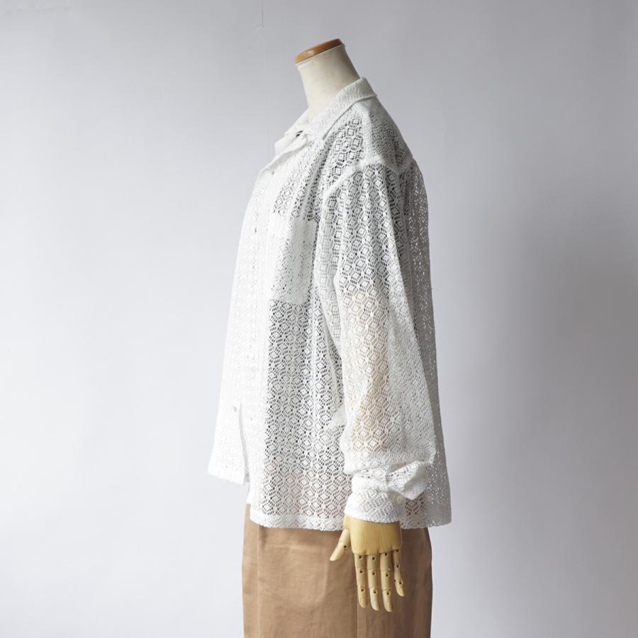 JANE SMITH/ジェーンスミス・Cotton Polyester Lace Open Collar Shirt |  | 05