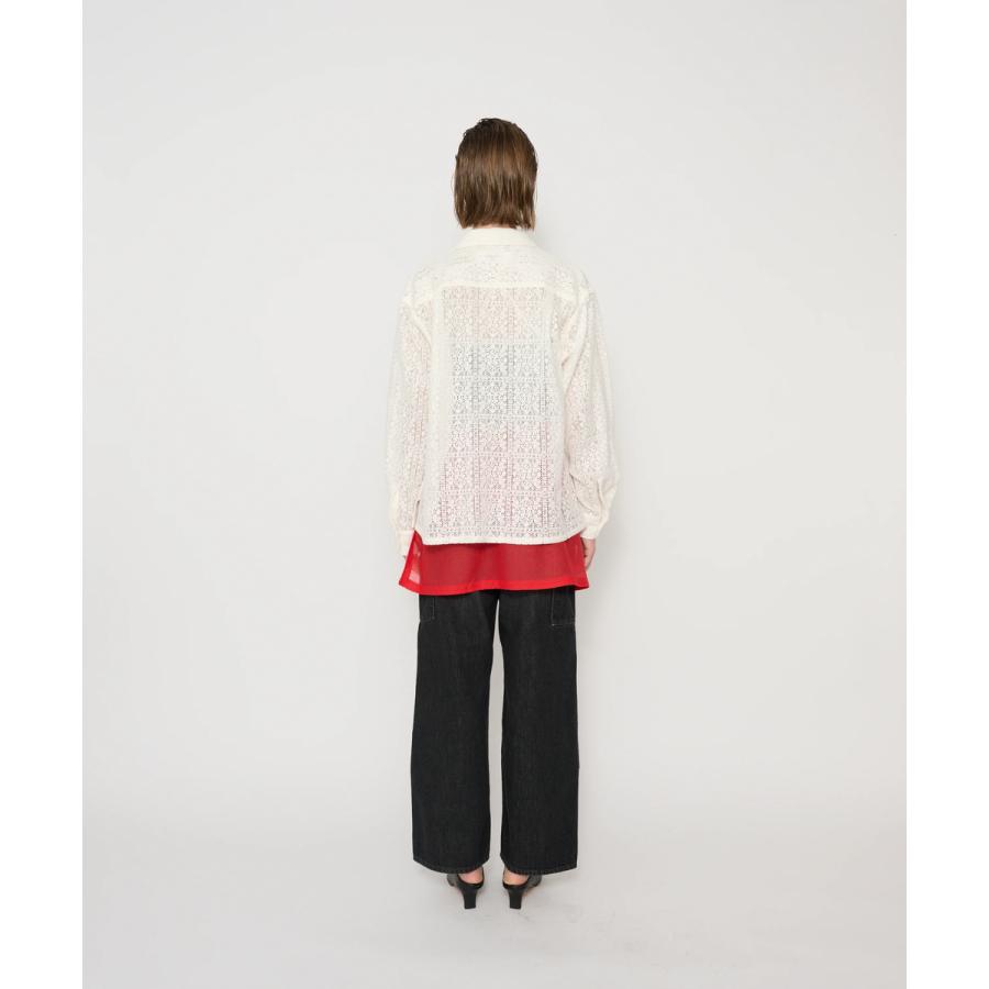 JANE SMITH/ジェーンスミス・Cotton Polyester Lace Open Collar Shirt |  | 09