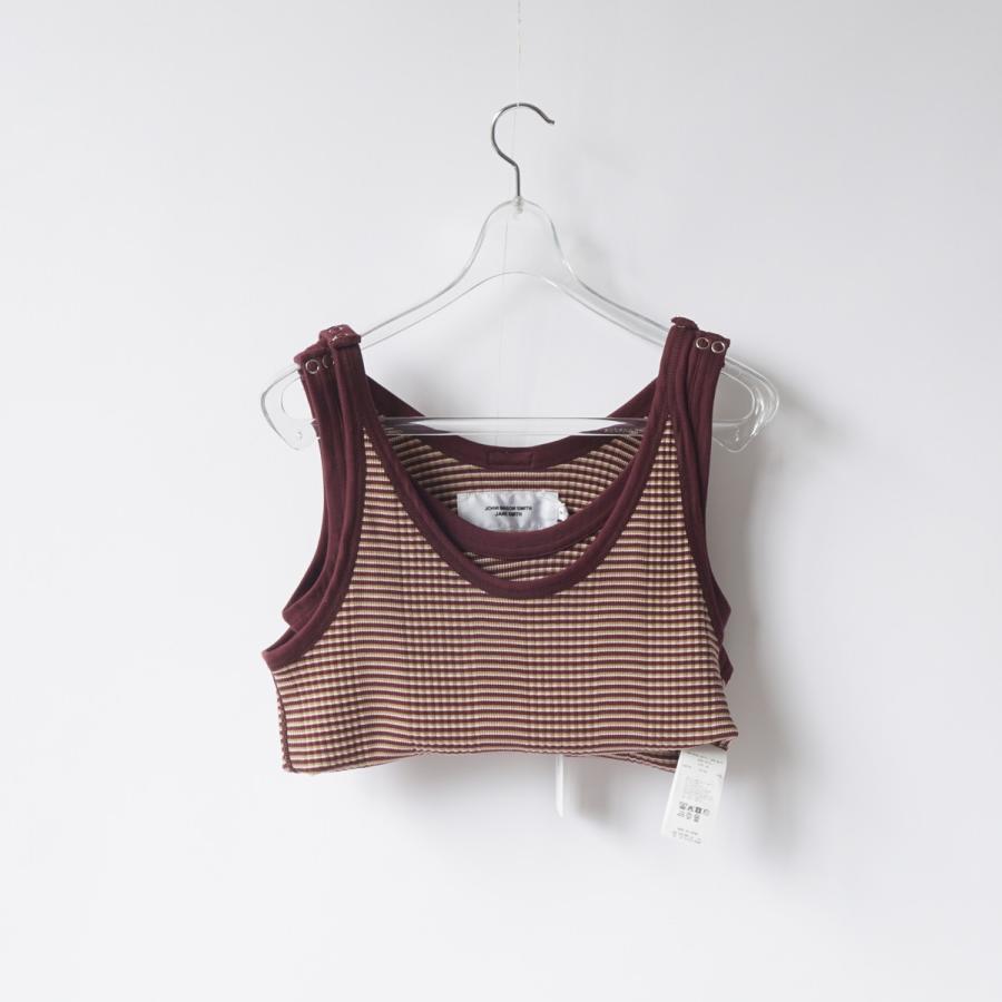 JANE SMITH/ジェーンスミス・Cotton bandom border rib lip down top |  | 11