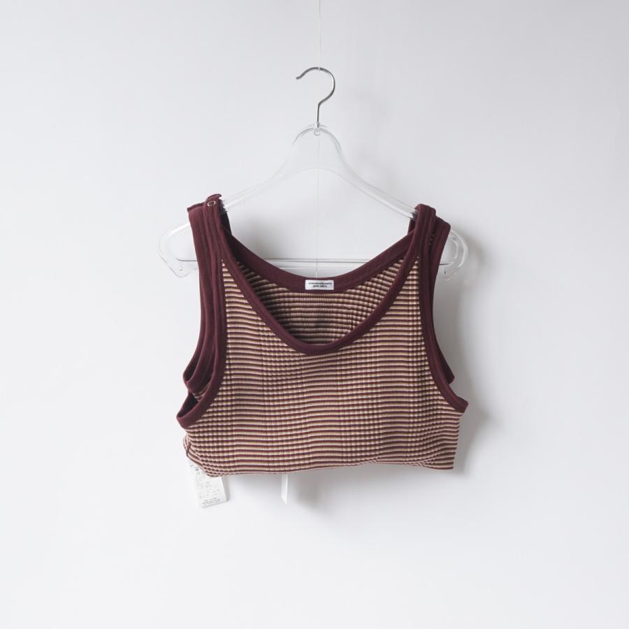 JANE SMITH/ジェーンスミス・Cotton bandom border rib lip down top |  | 12