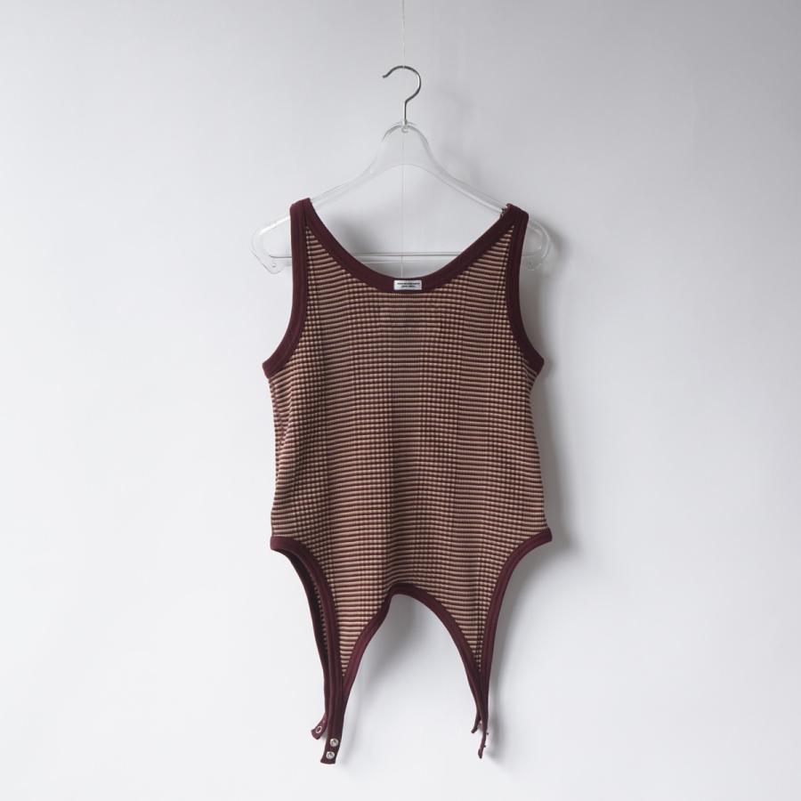 JANE SMITH/ジェーンスミス・Cotton bandom border rib lip down top |  | 01