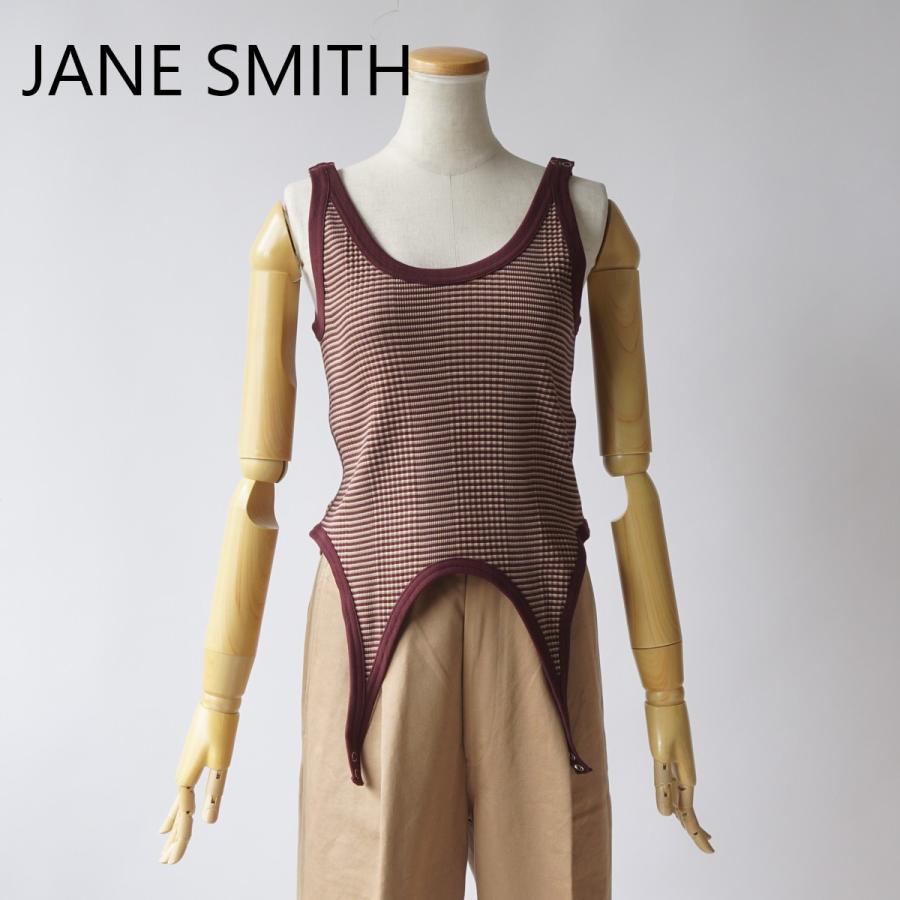 JANE SMITH/ジェーンスミス・Cotton bandom border rib lip down top |  | 02