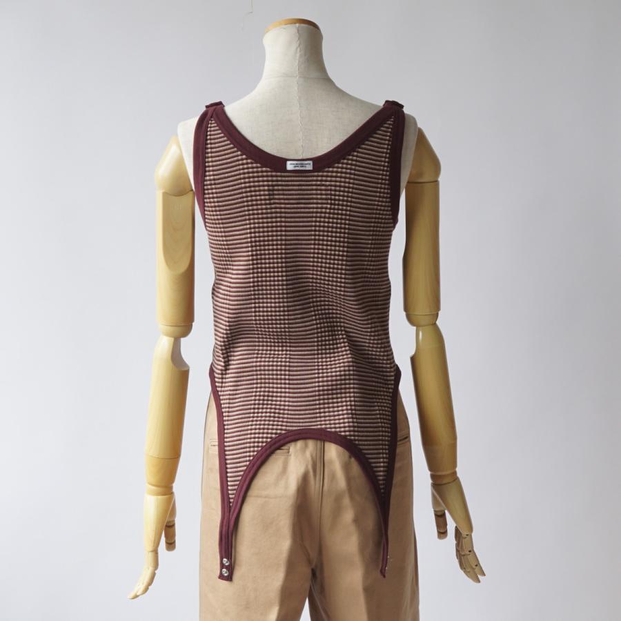 JANE SMITH/ジェーンスミス・Cotton bandom border rib lip down top |  | 06