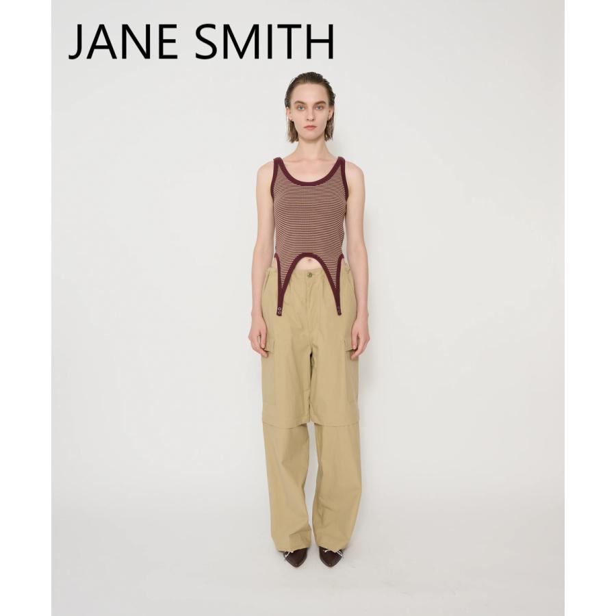 JANE SMITH/ジェーンスミス・Cotton bandom border rib lip down top |  | 07