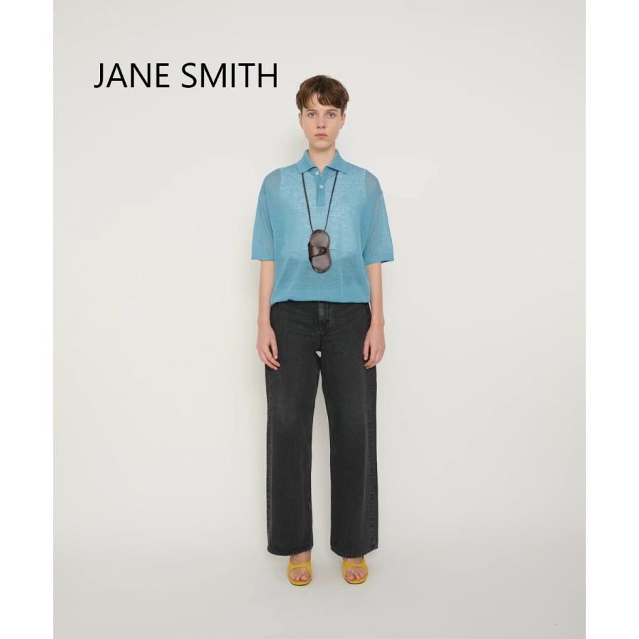 JANE SMITH/ジェーンスミス・16G Linen Nylon Sheer Knit Polo Shirt |  | 06