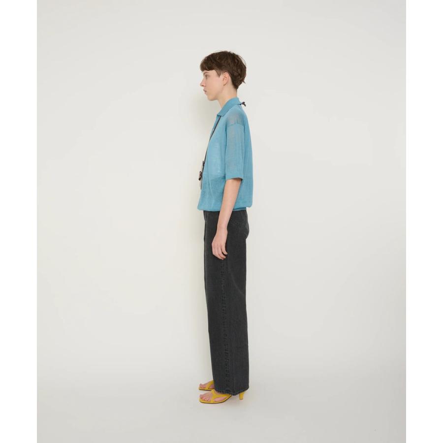 JANE SMITH/ジェーンスミス・16G Linen Nylon Sheer Knit Polo Shirt |  | 07