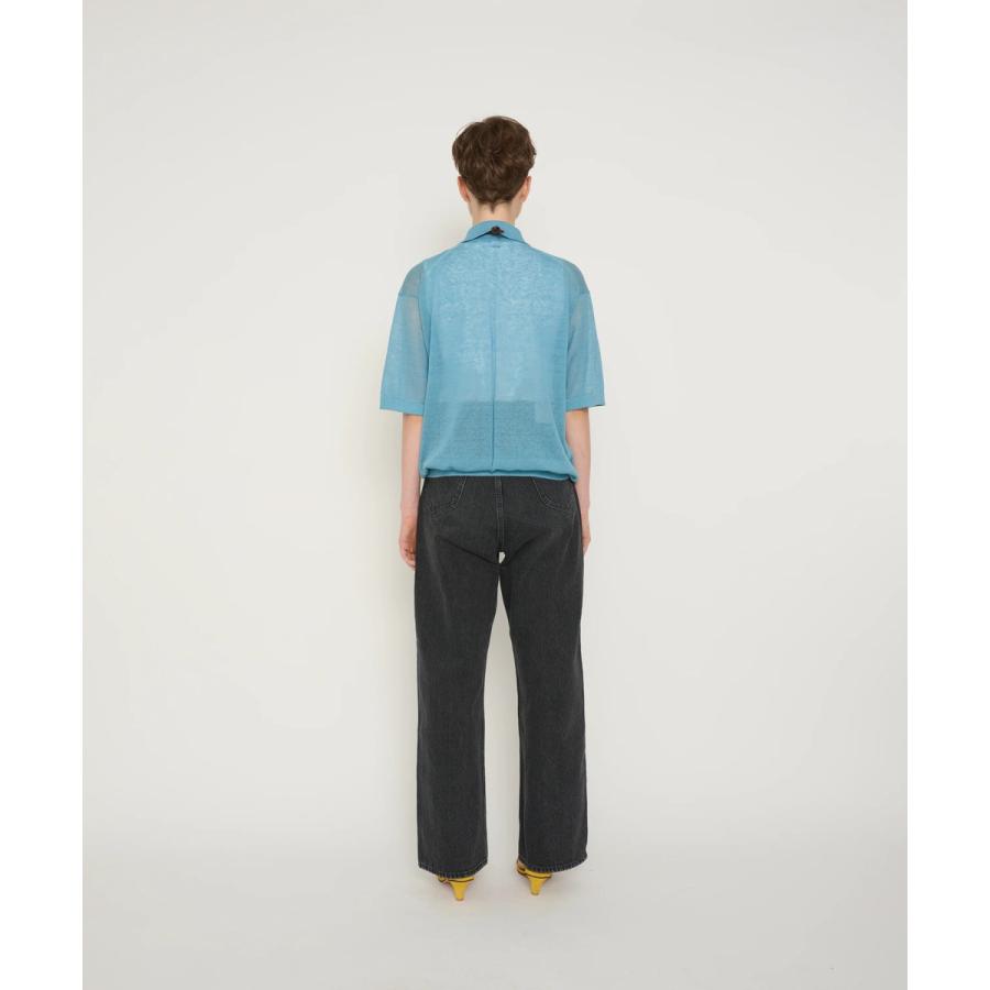 JANE SMITH/ジェーンスミス・16G Linen Nylon Sheer Knit Polo Shirt |  | 08