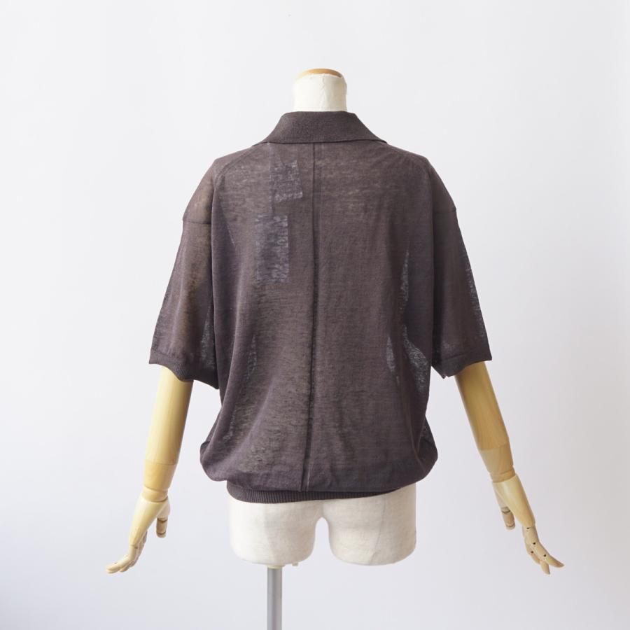 JANE SMITH/ジェーンスミス・16G Linen Nylon Sheer Knit Polo Shirt |  | 05