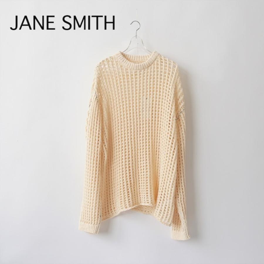 sale セール　50%off JANE SMITH｜ジェーンスミス　3G GRID MESH CREW KNIT /23SKN-#627S |  | 01
