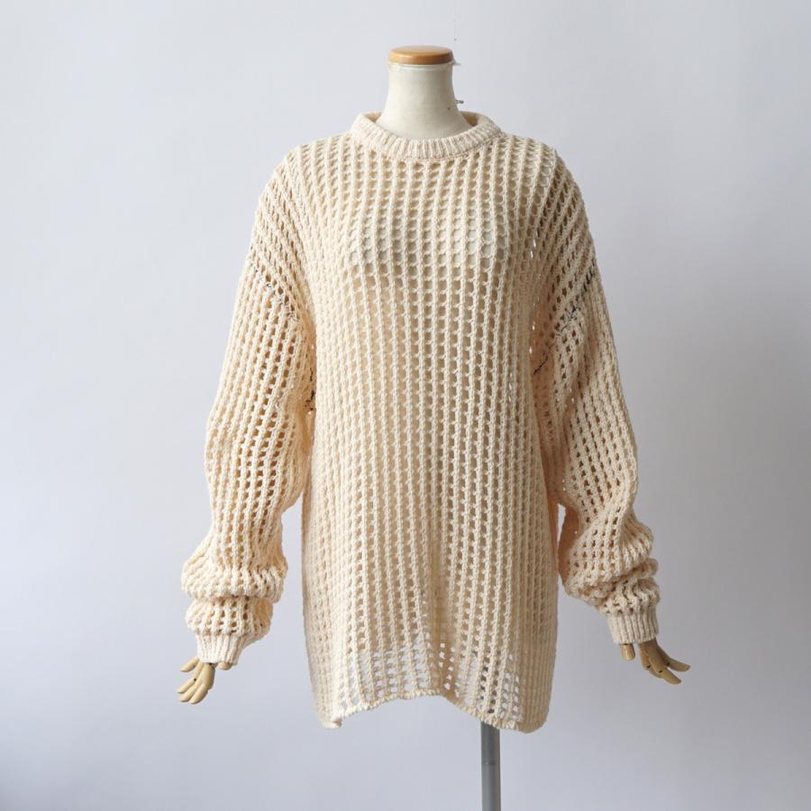 sale セール　50%off JANE SMITH｜ジェーンスミス　3G GRID MESH CREW KNIT /23SKN-#627S |  | 02