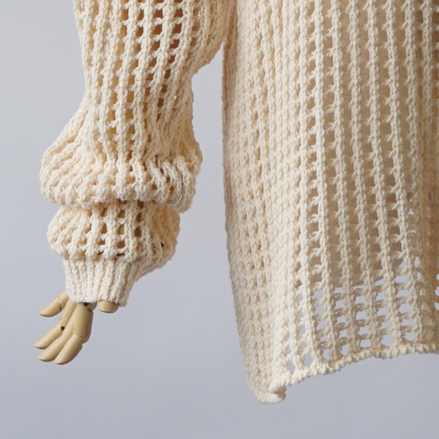 sale セール　50%off JANE SMITH｜ジェーンスミス　3G GRID MESH CREW KNIT /23SKN-#627S |  | 04
