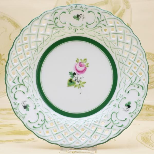 HEREND】薔薇プレートピアス