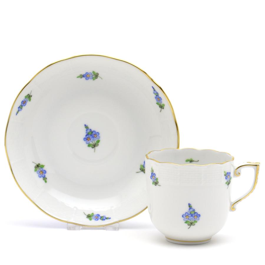 ヘレンド コーヒーカップ 忘れな草 珈琲碗皿 手描き モカカップ ヘレンド コーヒーカップ 忘れな草 珈琲碗皿 手描き モカカップ