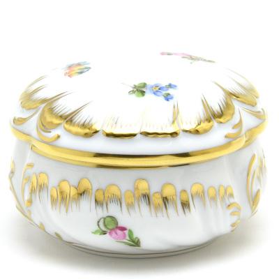 ヘレンド（HEREND） 小物入れ(直径:8cm)金彩 ミルフルール(06036/MF 