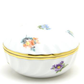 ヘレンド（HEREND） 丸形小物入れ(直径:6.8cm) ミルフルール(06037/MF