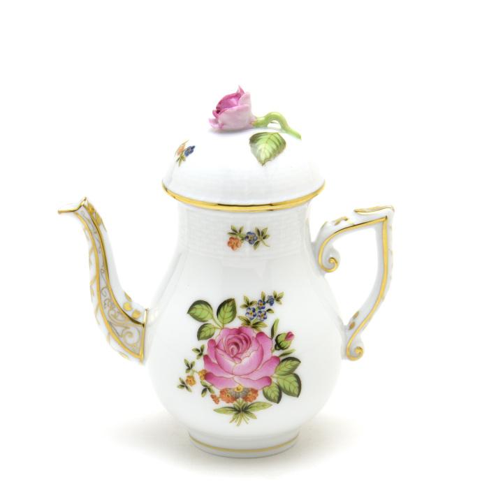 ヘレンド コーヒーポット(ミニ) 小さな薔薇の花束・ピンク ヘレンド コーヒーポット(ミニ) 小さな薔薇の花束・ピンク
