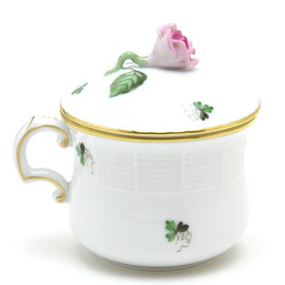 ヘレンド ウィーンの薔薇・シンプル 蓋付きカップ ハンドメイド ヘレンド ウィーンの薔薇・シンプル 蓋付きカップ ハンドメイド