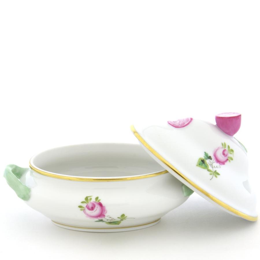 ヘレンド　小物入れ　レモン ヘレンド ボンボン入れ レモン飾り ウィーンの薔薇・シンプル