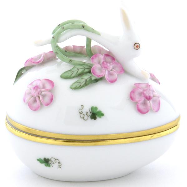 ヘレンド（HEREND） ウィーンの薔薇・シンプル ボンボン入れ 卵形小物