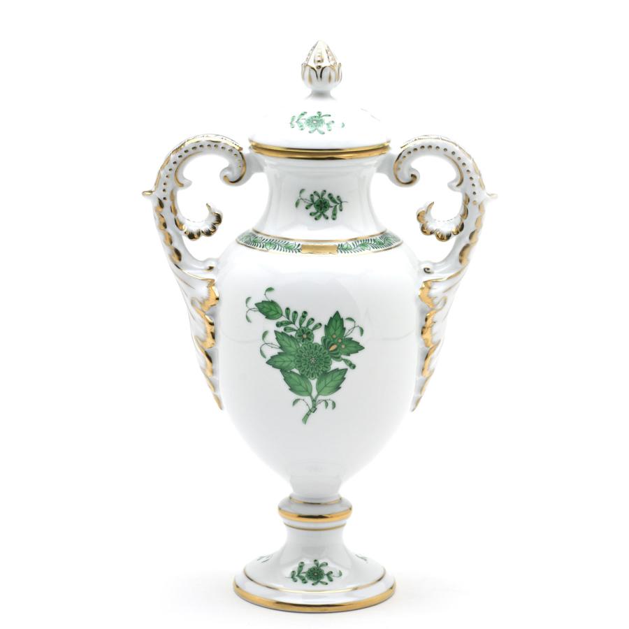 ヘレンド Herend アポニーグリーン 花器 花瓶