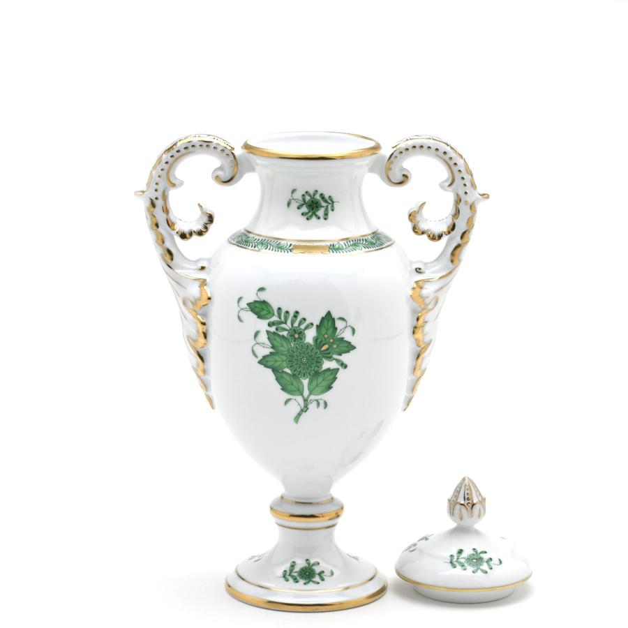 ヘレンド グリーン フラワーベース 花瓶 ヘレンド アポニーグリーン ウォールベース 16cm 壁掛け用花瓶