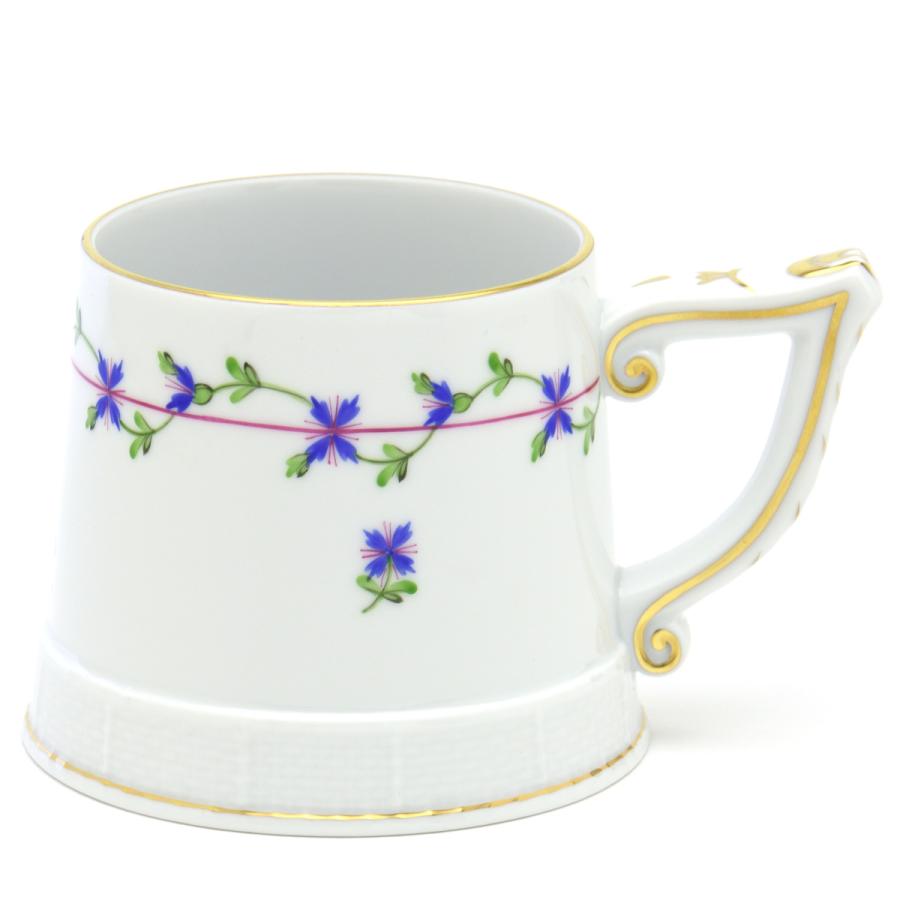ヘレンド 大きなマグ(00290) 小さな矢車菊の花飾り 手描き ビアマグ ジョッキ Herend