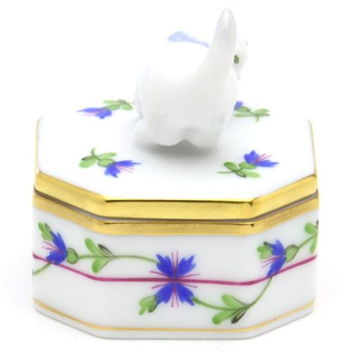 ヘレンド（HEREND） 小物入れ ファンシーボックス(猫飾り) 小さな