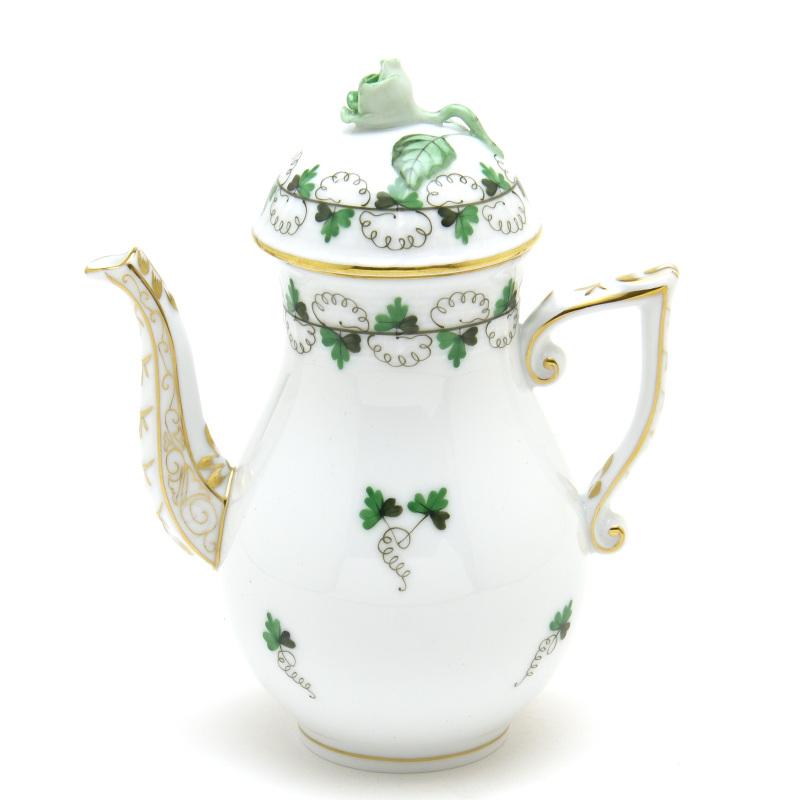ヘレンド コーヒーポット (S) パセリ 薔薇飾り ハンドメイド 手描き 磁器 食器 Herend