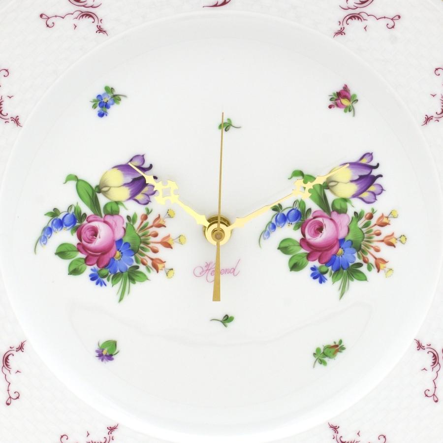 ヘレンド（HEREND） 掛け時計(直径:28.5cm) チューリップの花束(00527