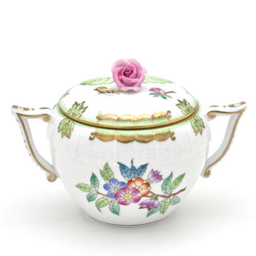 ヘレンド（HEREND） シュガーボックス(150cc)薔薇飾り ヴィクトリア