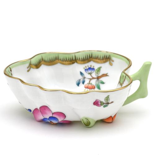 ヘレンド（HEREND） 葉形トレイ(長さ:10.5cm) ヴィクトリア