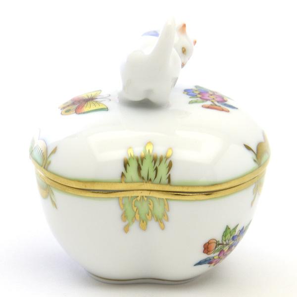 ヘレンド(Herend) ハート形小物入れ(高さ:8.2cm)猫飾り ヴィクトリアブーケ装飾バリエーション(2)(06005/VBA) ボンボン入れ 小筐 送料無料 ギフト包装無料 新品_4