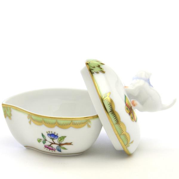 ヘレンド(Herend) ハート形小物入れ(高さ:8.2cm)猫飾り ヴィクトリアブーケ装飾バリエーション(2)(06005/VBA) ボンボン入れ 小筐 送料無料 ギフト包装無料 新品_7