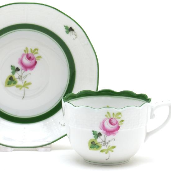 ヘレンド（HEREND） デミタスカップ ウィーンの薔薇 珈琲碗皿 手描き