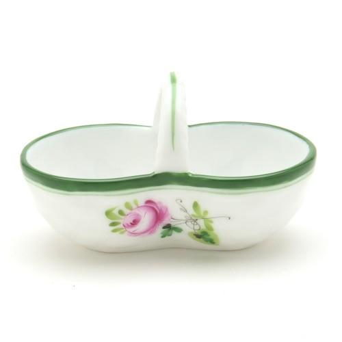 Herend ヘレンド　ウィーンの薔薇　陶器　ミニバスケット ☆再入荷☆ Herend ヘレンド ウィーンの薔薇プラチナシリーズ