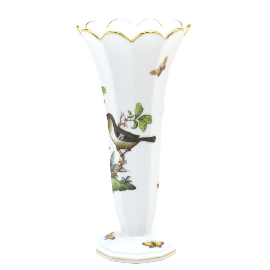 ヘレンド（HEREND） 花瓶(高さ:22cm) ロスチャイルドバード(07075/RO-5