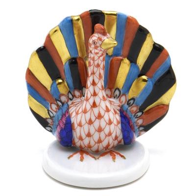 ヘレンド（HEREND） 孔雀(ミニ)置物(高さ:5.1cm) ピーコック(05039/VH
