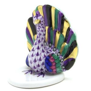 ヘレンド（HEREND） 孔雀(ミニ)置物(高さ:5.1cm) ピーコック(05039/VHL