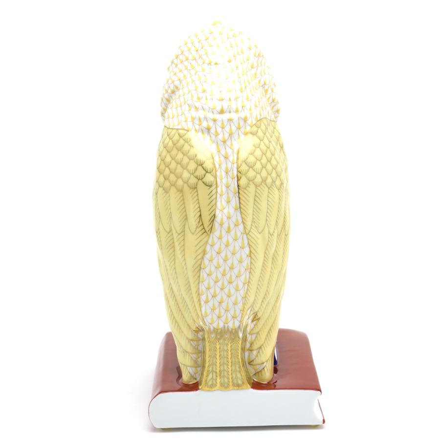 ヘレンド（HEREND） 梟置物(高さ:29.5cm) 本の上のフクロウ(L)(05097