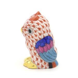 ヘレンド（HEREND） ミニふくろう置物(高さ:4.7cm) 梟(05102/VH)赤色の
