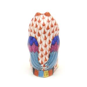 ヘレンド 梟(ミニ) 置物 赤色の鱗模様 手描き 磁器製 ふくろう ヘレンド 梟(ミニ) 置物 赤色の鱗模様 手描き 磁器製 ふくろう
