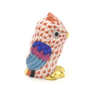 ヘレンド（HEREND） ミニふくろう置物(高さ:4.7cm) 梟(05102/VH)赤色の