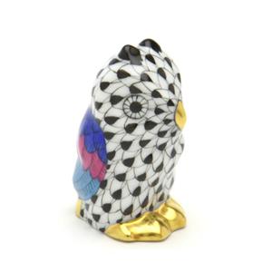 Herendヘレンド ミニフクロウ グリーン緑 フィギュリン磁器 Herend