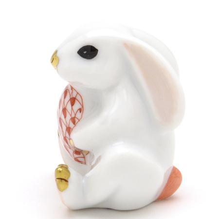HEREND ウサギの置物(赤)干支 【公式通販】